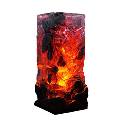The Warm Embrace of Hot Coals in a Campfire Isolated on a Transparent Background