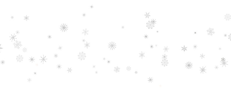 Winter Flurry: Mesmeric 3D Illustration Depicting Descending Festive Snowflakes