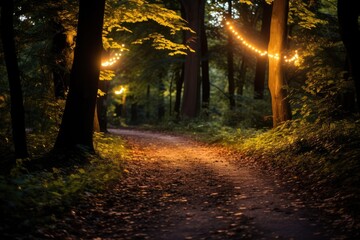 Winding Path Bokeh: A path through the woods.