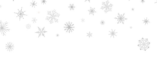 Snowflake Dance: Radiant 3D Illustration Showcasing Falling Christmas Snowflakes in Harmony