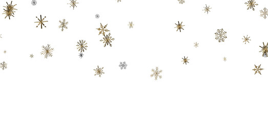 Snowflake Dance: Radiant 3D Illustration Showcasing Falling Christmas Snowflakes in Harmony