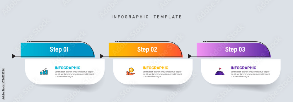Poster presentation business infographic template vector.
