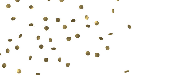 Glittering Triumph: Mind-Blowing 3D Illustration of Golden Confetti Celebration