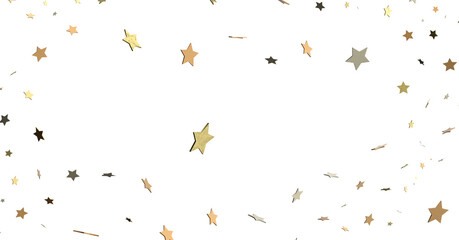 Journey to the Cosmos: Immerse Yourself in a 3D Gold Stars Rainfall