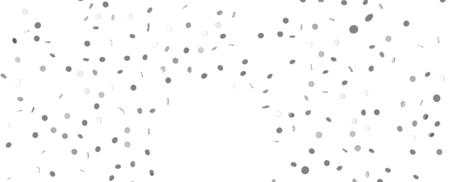 Radiant Festivity: Spectacular 3D Illustration Showcasing Radiating silver Confetti - Powered by Adobe