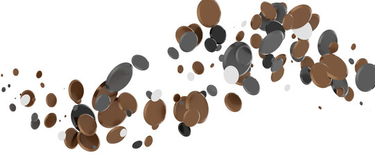 Shimmering Bliss: Mesmeric 3D Illustration Depicting Glistening gold Confetti