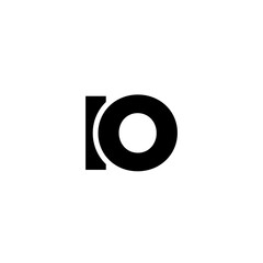 Letter I and O, IO logo design template. Minimal monogram initial based logotype.