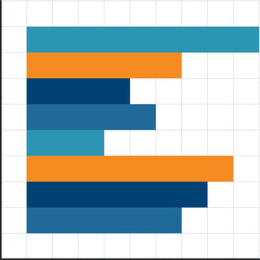 Business graphs and charts icons. Business infographics icons. Colorful graphs, diagrams, schemes, money, down or up arrow, economy reduction. Financial chart. Vector