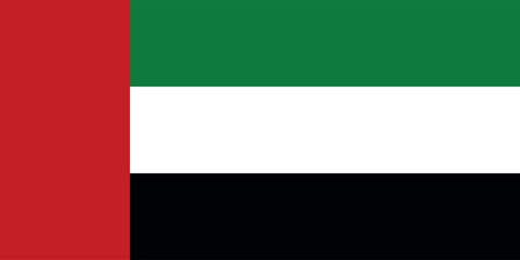 National flag of Islamic United Arab Emirates, UAE. Vector illustration.