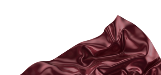 Flowing red cloth background, 3d rendering.
