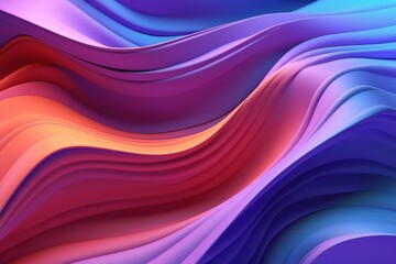 Obraz premium abstract 3d smooth wavy iridescent background, Technology futuristic background