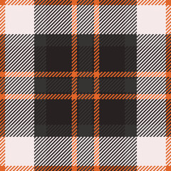 Seamless fabric plaid of vector tartan texture with a background textile pattern check.