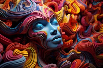 Dive into a world where dynamic dimensions unfold with primary colors and bold lines, forming a mesmerizing 3D tapestry captured in stunning HD.