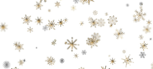 Glistening Snow Shower: Striking 3D Illustration Showcasing Falling Holiday Snowflakes