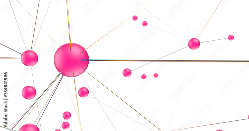 Leinwandbilder network structure - abstract design connection