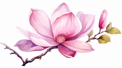 Foto op Canvas Watercolor wild flowers © Cedar