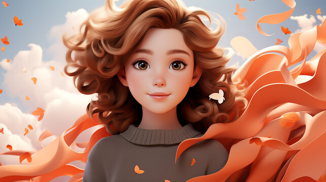 3d rendered photo of cartoonish character design made with generative AI