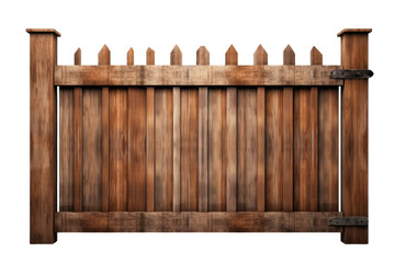 Wooden Fence Gate Collection Isolated On Transparent Background