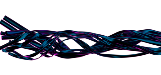 Curves of Bliss: Abstract 3D Blue Wave Illustration for Blissful and Harmonious Designs