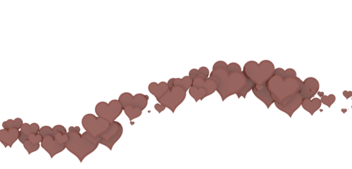  Red heart love confettis. Valentine's day falling