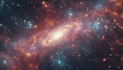Fototapeta premium Abstract Cosmos Illuminated by Nebulae and Galaxies