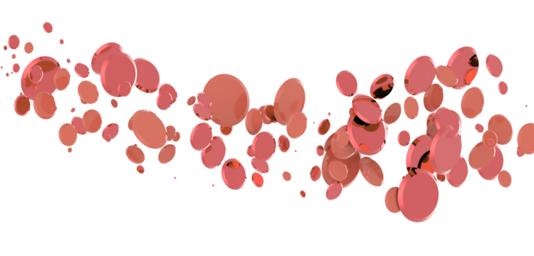 3d confetti png. red confetti falls from the sky. - Powered by Adobe