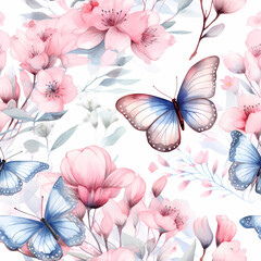 Whimsical Butterfly Garden Pattern