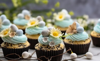 easter themed cupcakes by a pastry chef
