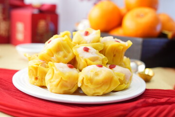 Steamed Dumplings Dessert Chinese New Year Culture Theme