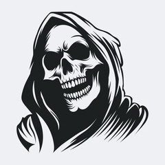 Ghost Face Vector, Silhouette Vector Illustration
