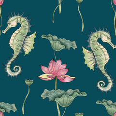 Double seahorse pattern