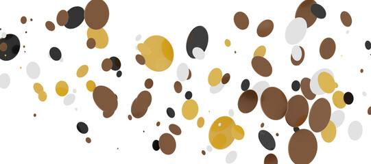 Multicolor confetti abstract background with a lot of falling pieces, isolated on a white background. Festive decorative tinsel element for design