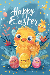 Happy Easter Greeting card
