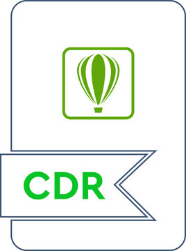 CDR File format icon  Cinnabar outline fill