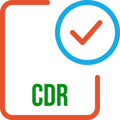 CDR File icon with checked mark