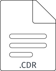 CDR Black Empty Outline Doc icon