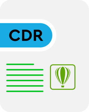 CDR File icon Curious Blue and Japanese Laurel color