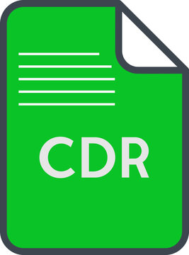 CDR File Icon fill and outline rounded corners