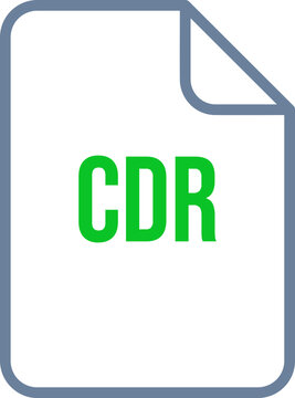 CDR File Icon fill rounded corners bold outline