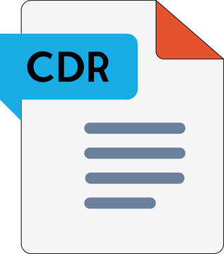 CDR File icon with Curious Blue color