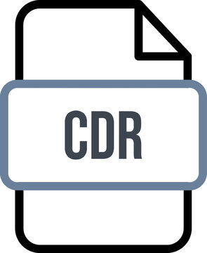CDR File icon with bold outline