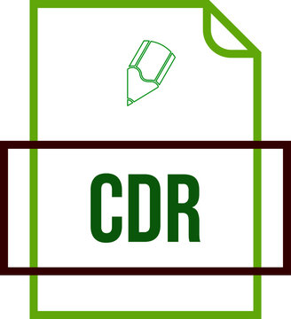CDR  File Icon Thick outline sharp corners
