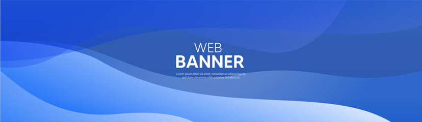 blue abstract background, Blue web banner