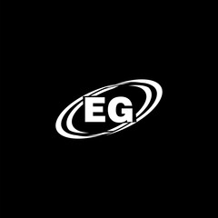 Initial letter eg logo or gee logo vector design template.