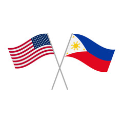 United States of America and Philippines flags