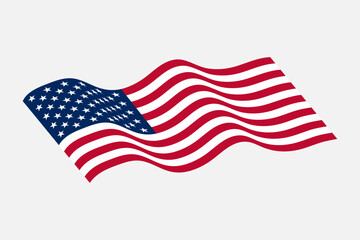United States flag vector. National flag of United States of America