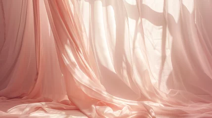 Keuken spatwand met foto pink curtain © Hassan