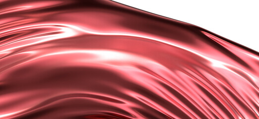 Abstract red cloth falling. Satin fabric flying in the wind