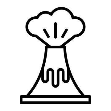 recommend clip art: Volcano line icon