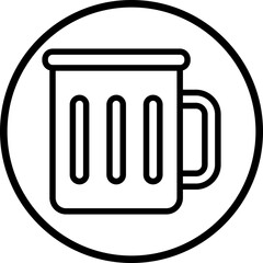 Metal Mug Icon Style